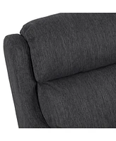 Contemporary Club Chair with Waterfall Back and Tapered Rubberwood Legs