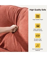 Cozy Deep-Seated Sofa with Pillow (103")