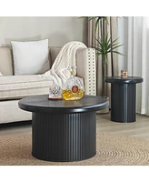 Modern Round Coffee Table with Unique Legs