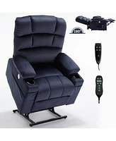Dual Motor Infinite Position Power Lift Recliner with Massage and Heat (350 lbs)