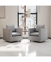Cozy Gray Single Sofa Chair: Soft Cushion, Modern Comfort