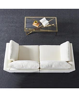 modular sofa whiten chenille fabric, simple and grand, the seat and back is very soft. this is also a Knock Down sofa