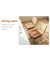 Modern Breuer Dining Chairs (Brown, Set of 2)