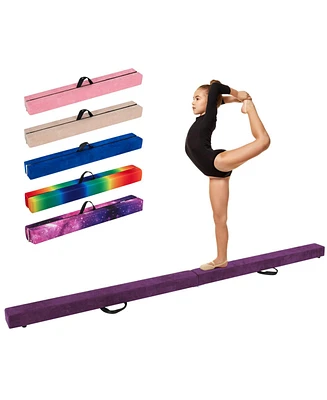 Folding Balance Beam with Solid Wood Base and Anti-slip Bottom