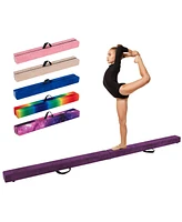 Folding Balance Beam with Solid Wood Base and Anti-slip Bottom