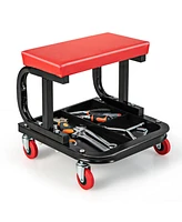 Rolling Creeper with Classified Tool Tray and Cushioned Seat