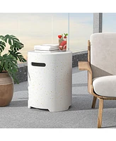 Propane Tank Cover Table with Side Handles and Protective Cover
