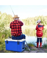58 Quart Leak-Proof Portable Cooler Ice Box for Camping-Blue