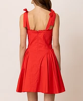 Line & Dot Women's Anessa Pleated-Waist Mini Dress