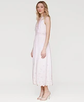 Avec Les Filles Women's Embroidered Cotton Midi Dress