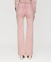Avec Les Filles Women's Pintucked Flared Jeans