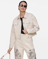 Avec Les Filles Women's Heart Inset Trucker Jacket