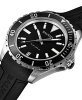 Balmain Men's Swiss Ophrys Black Rubber Strap Watch 43mm