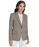 Calvin Klein Women's Textured One-Button Jacket