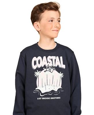 B By Brooks Brothers Big Boys Hawaii Graphic Sweatshirt