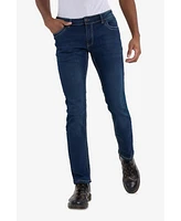 Cultura Men's Modern Fit Saddle Stitch Jeans