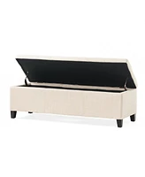 Contemporary Storage Ottoman with Upholstered Comfort