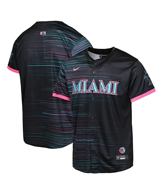 Outerstuff Big Boys and Girls Black Miami Marlins 2025 City Connect Limited Jersey