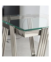 20" Square Glass End Table
