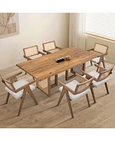70.87" Rectangular Waves Dining Table (6-Person)