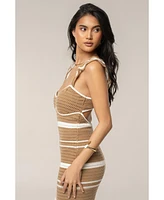Jluxlabel Women's Norina Striped Midi Dress