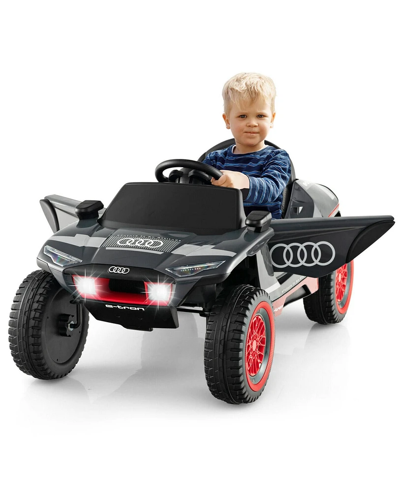 Gymax 12V Licensed Audi Kids Ride-On E-tron Racing Car w/Remote Control & Lights