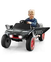 Gymax 12V Licensed Audi Kids Ride-On E-tron Racing Car w/Remote Control & Lights