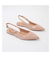 Caitriona Pointed Toe Slingback Flats
