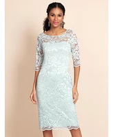 Alie Street London Women's Lila 3/4 Sleeve Lace Midi Dress