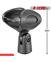 5 Core Microphone Clip Holder 2 Pieces with Screw Adapters 5/8 to 3/8 Inch