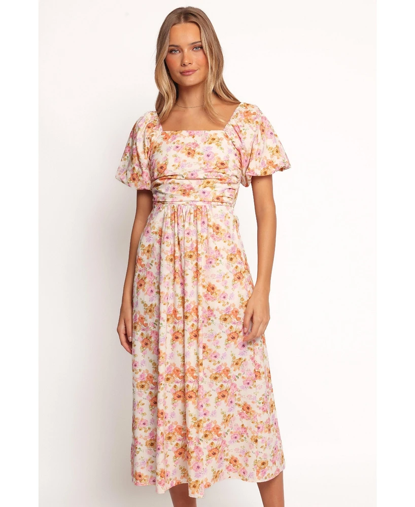 Petal and Pup Women's Clo Puff Sleeve Midi Dress