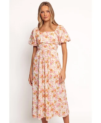 Petal and Pup Women's Clo Puff Sleeve Midi Dress