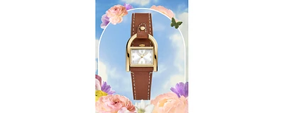 Fossil Women's Harwell Quartz Brown Leather Strap Watch, 28mm