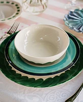 Vietri Lisbon Brushstroke Dinner Plate