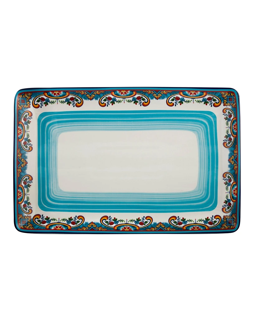 Euro Ceramica Zanzibar Rectangular Serving Platter