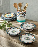 Euro Ceramica Zanzibar Appetizer Plates, Set of 4