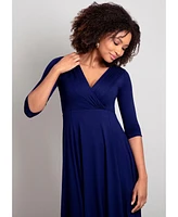 Alie Street London Women's Annie V-Neck 3/4 Sleeve Midi Dress
