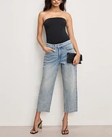 Good American Women's Crystal Stars 90s Cropped Jeans