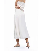 Nocturne Women's Beaded Embroidered Midi Skirt