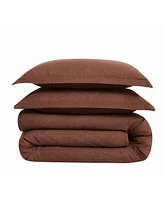 Brookyln Loom Flax Linen 3-Pc. Duvet Cover Set