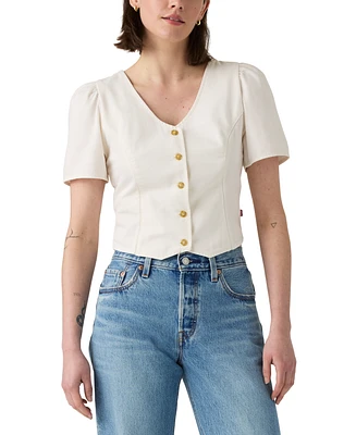 Levi's Women's Moxie Cotton Short-Sleeve Denim Blouse