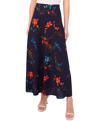 CeCe Women's Floral-Print Elastic-Waist Maxi Skirt