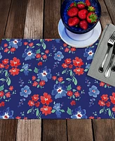 CounterArt Freedom Flowers Premier Fabric Placemats, Set of 4