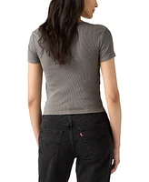 Levi's Women's Cotton Rib-Knit Square-Neck Tee