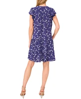 CeCe Women's Short-Sleeve Ruffled Tiered Dress