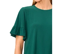 CeCe Women's Ruffled Short-Sleeve Tiered Top