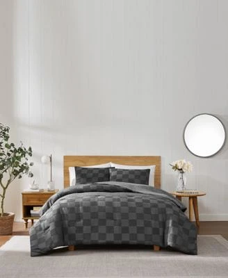 Truly Soft Textured Checkered Comforter Sets