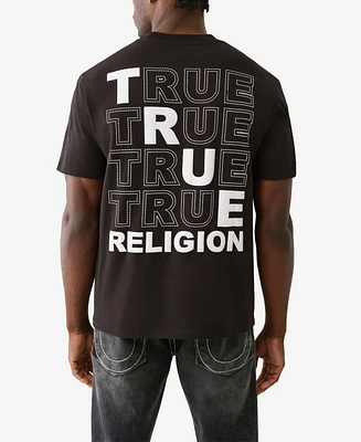 True Religion Men's Short Sleeve Puff Stitch T-Shirt