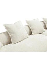 Modular Sectional Sofa, U-Shaped Couch with Sofa for five & Pillows, Modern Minimalist chenille Fabric Large Comfy Cloud Sofas, Living Room Furniture