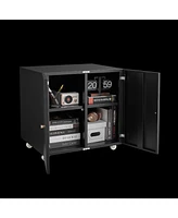 Mobile Printer Stand with File Cabinet